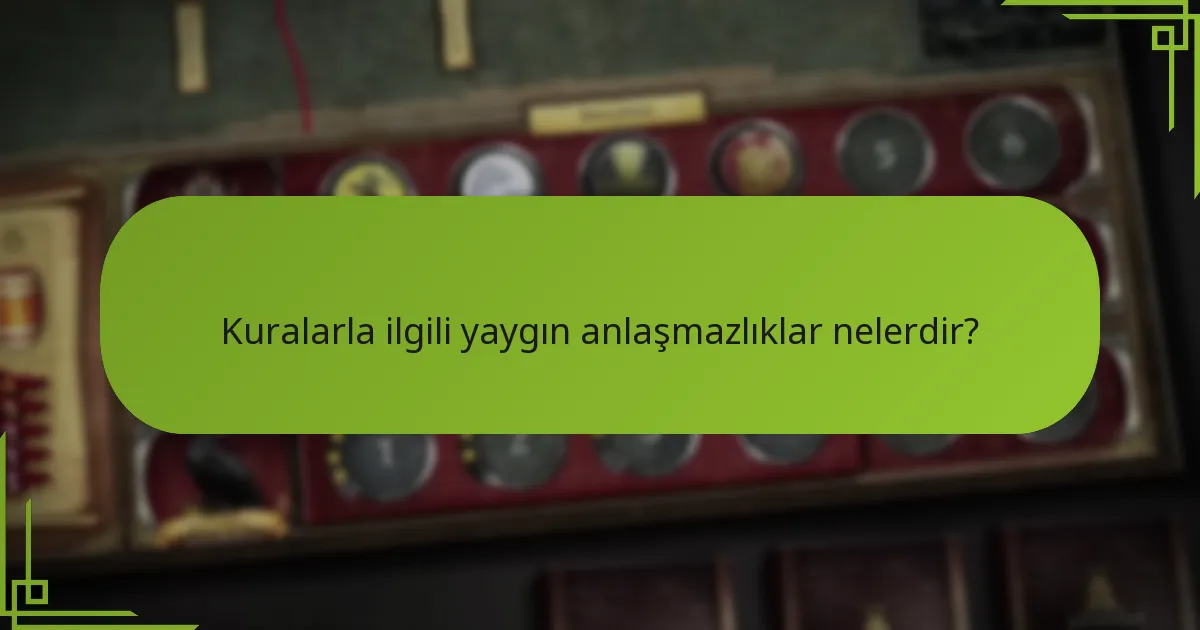 Oyuncular arasında sık karşılaşılan yanlış anlamalar nelerdir?